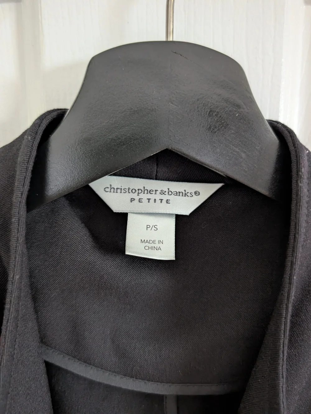 Christopher & Banks Women's Black Open-Front Blazer Size Petite Small